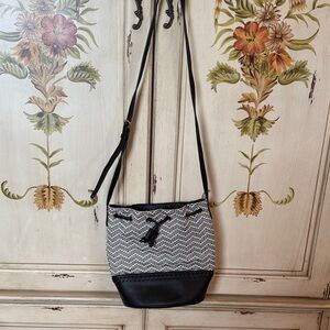 Talbots Black and White Crossbody Bag